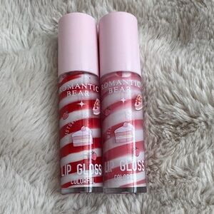 Romantic Bear Lip Gloss - Red and White New